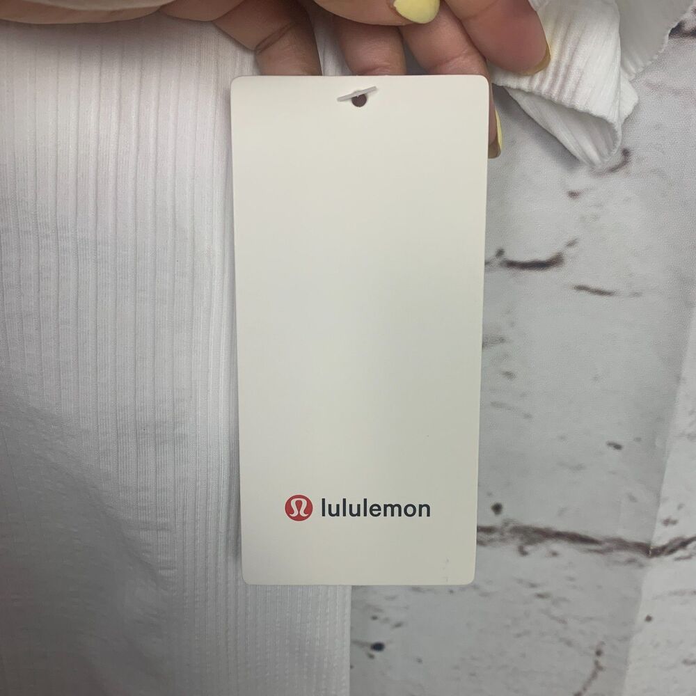 LULULEMON Ebb to Street Short Sleeve Shirt Women's 14 White Workout Tee T-shirt - Picture 2 of 7